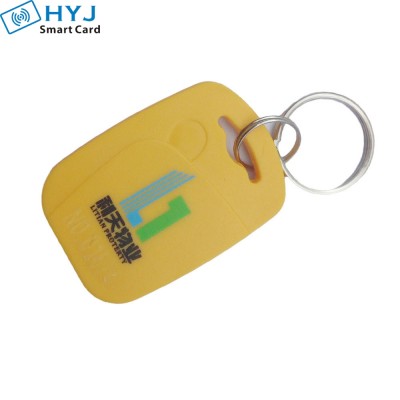 custom logo printing RFID door access ABS Plastic Keyfob