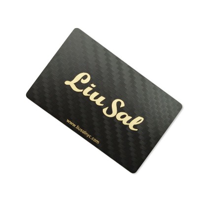 Luxury Customized black gold metal business card