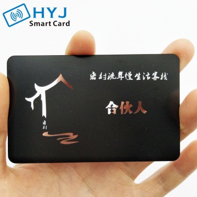 China Stainless Matte Black Laser Cut Metal Business Card