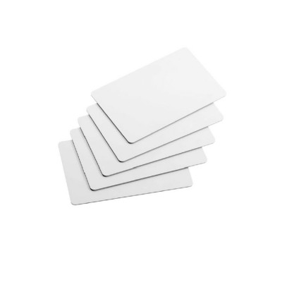 Glossy laminated cr80 credit card size white blank pvc id card for id thermal printer